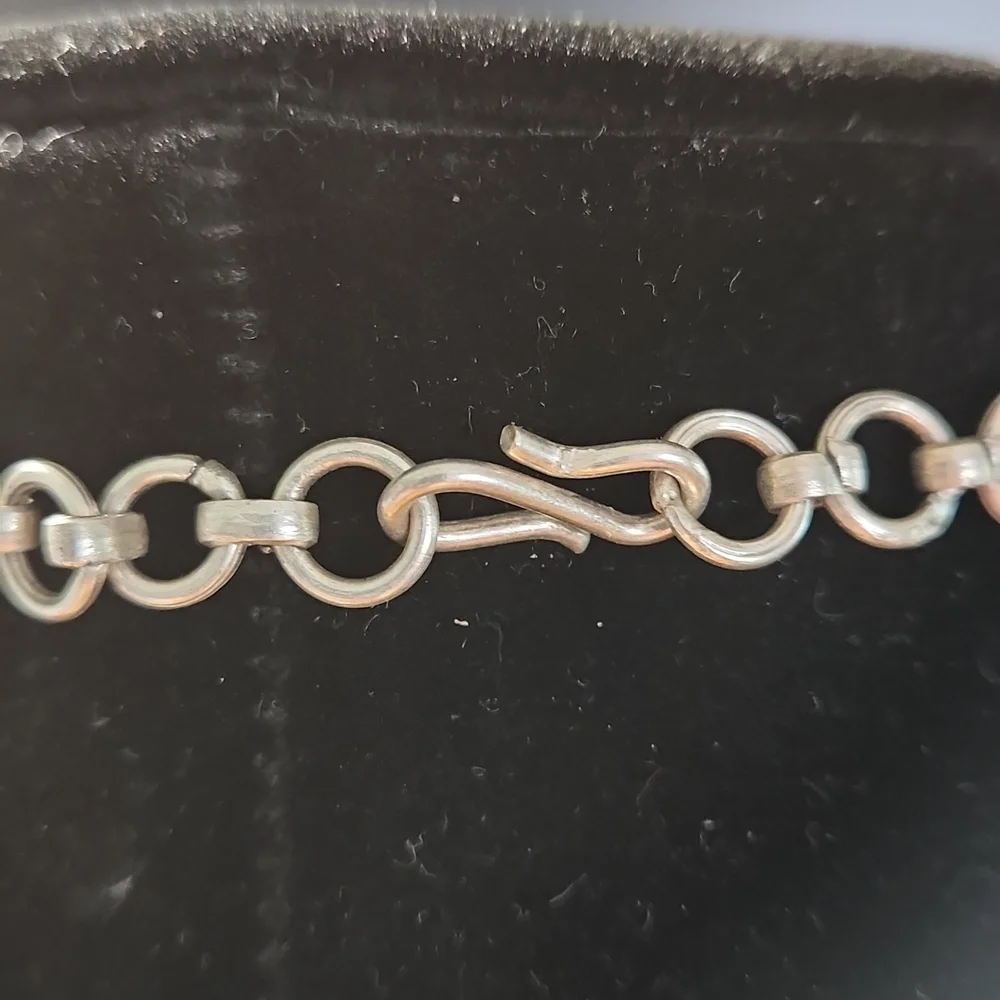 Sterling Silver with Golen Brown Speckeled Stone Necklace